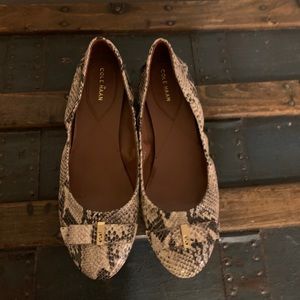 Cole Haan snakeskin flats size 9
